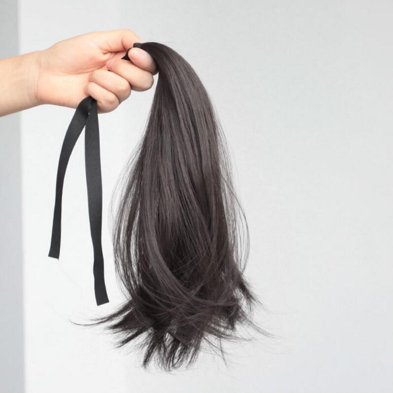 Clip de pelo artificial alta Cola de Caballo peluca hembra natural micro-volumen simulación luz Correa peluca Cola de Caballo trenza al por mayor