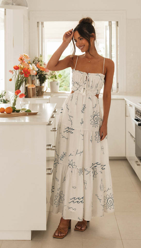 Women's Strap Dress Streetwear Strap Printing Backless Sleeveless Printing Maxi Long Dress Holiday Daily Beach display picture 10