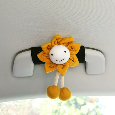 Handle Protective Cover Roof — Sürətlər qutusu və əl tormozu başlıqları - ginger-smiley-flower-1-black-pull-glove