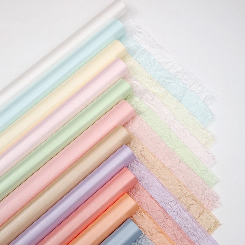 Fiesta de flores fábrica de flores al por mayor Pearl Guangzhou Sydney papel florista envasado papel de ropa zapatos bolsas de papel de embalaje regalos papel de embalaje