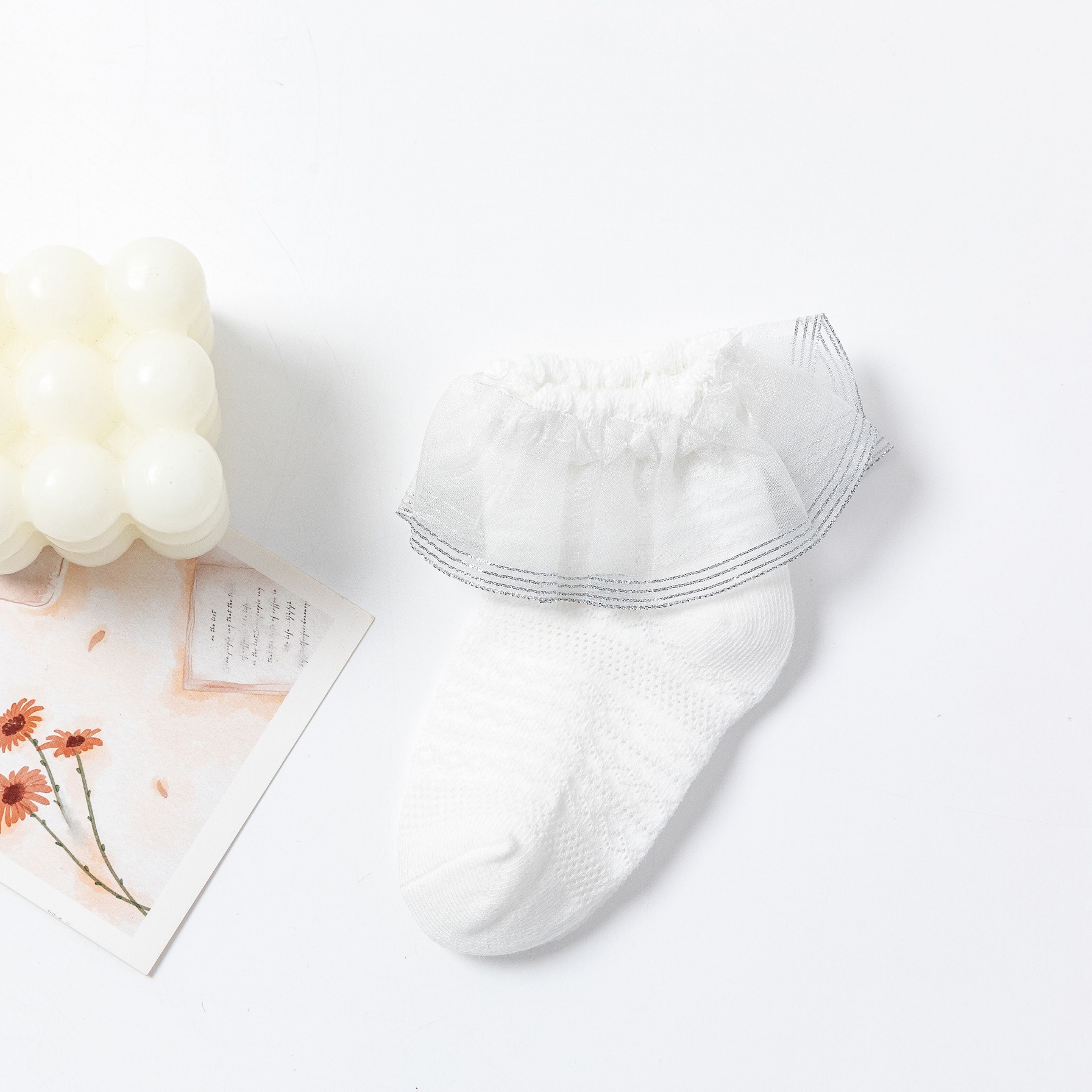 Borde de plata Blanco