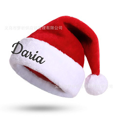 クロスボーダー刺繍ロゴモデル軒なしクリスマス帽子老人成人児童クリスマス装飾品長パイル短絨毛
