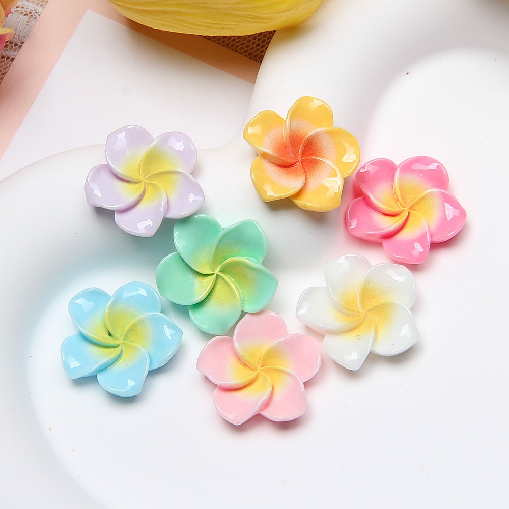 Nueva resina colorido huevo flor DIY crema pegamento accesorios agujero zapatos hebilla horquilla espárragos caja del teléfono Accesorios