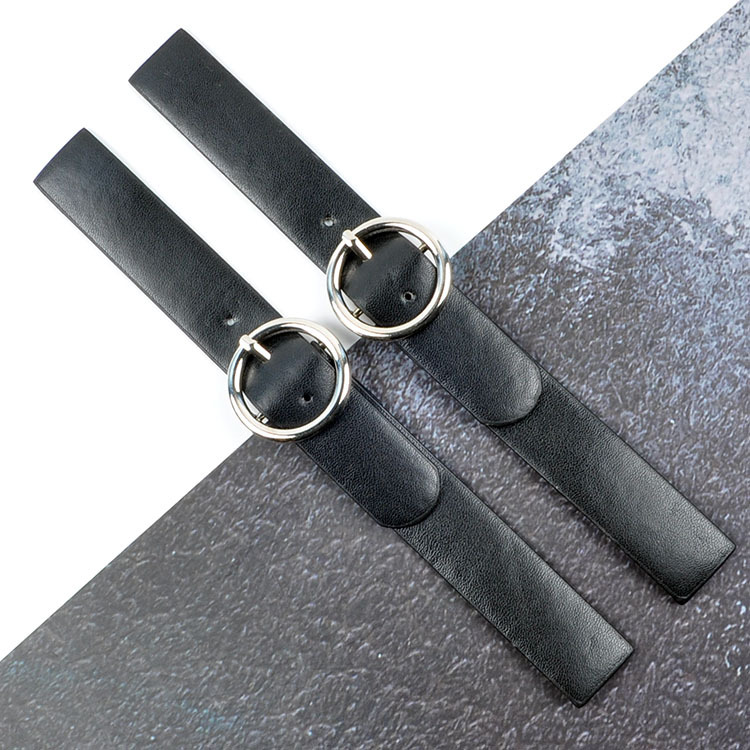 现货供应皮对扣黑色皮扣服装辅料装饰PU仿皮扣毛衣皮扣皮袢扣卓煌