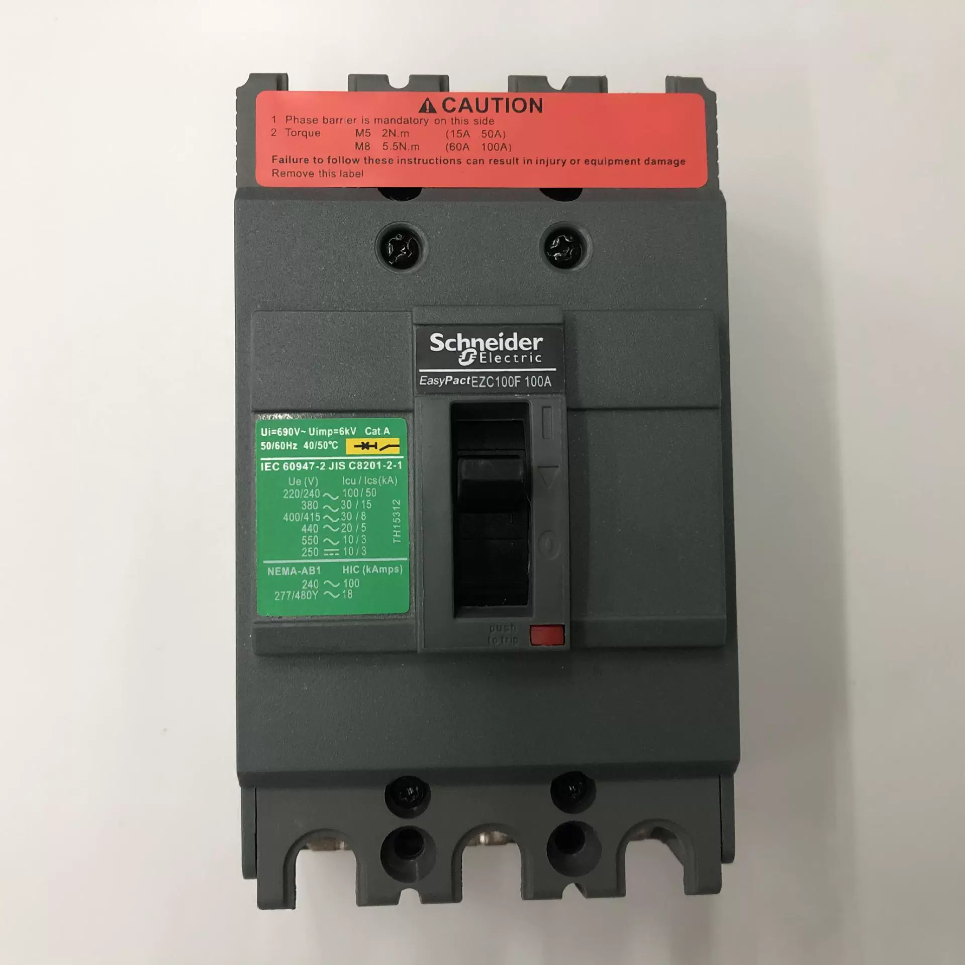 Оригинальный подлинный EZC100F3100 3P 100A воздушный выключатель Schneider пластиковый корпус автоматический выключатель