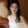 Black hair accessory, elegant hairgrip with bow, advanced summer hairpins, high-quality style, 2021 collection