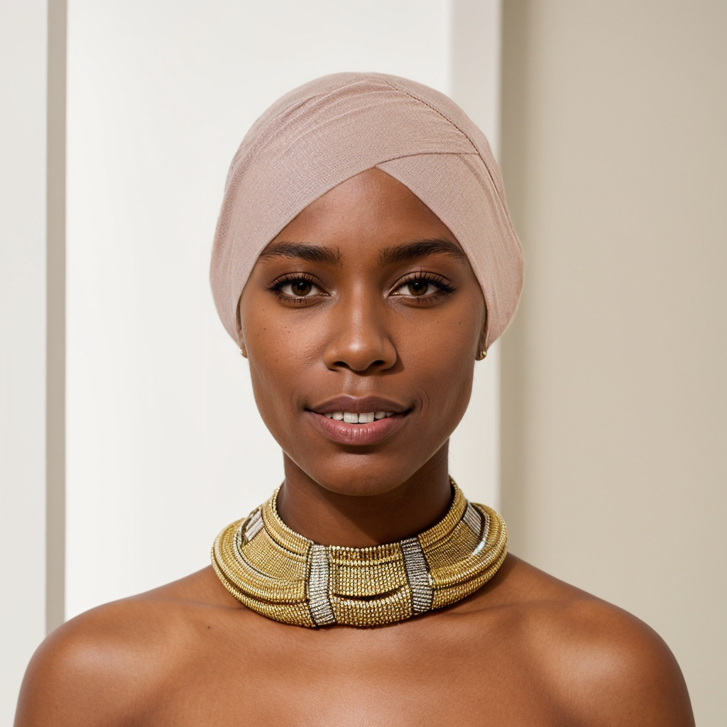 Foulard musulmano Cappello tubolare incrociato in cotone mercerizzato modal con cappuccio e base_voghion.com