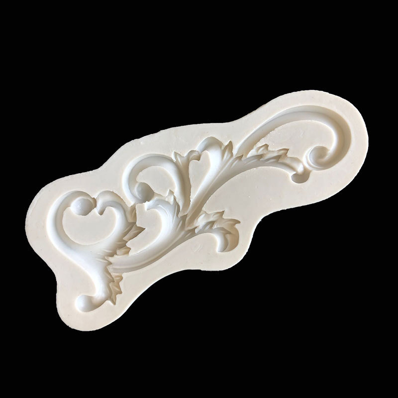 Retro en relieve encaje decorativo frontera molde de silicona cake Edge decoración molde de silicona líquida