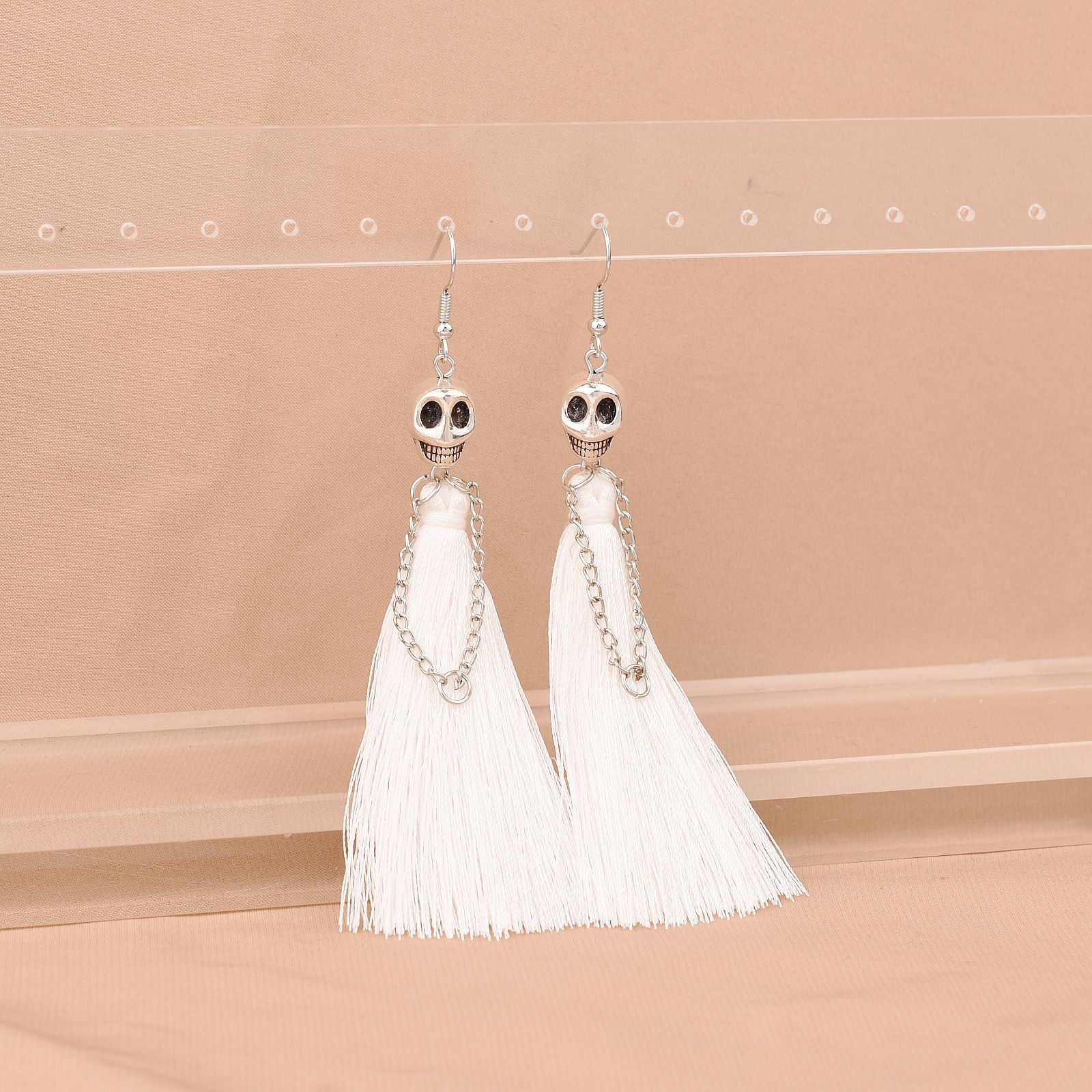 25g Weight Iron Ear Needle Material Drop Earrings Classification 1 Pair Quantity Holiday, Festival Occasion Zinc alloy Material Halloween Festival Solid Color Pattern Women's Gender Plating Design Punk Style 1 Pair Halloween Punk Solid Color Plating Zinc Alloy Drop Earrings 4