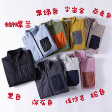 穿搭“神品”波浪纹高端秋冬季户外通勤情侣半拉链长袖卫衣抓绒衣