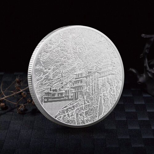 Beiyue Hengshan commemorative coin, Taihengshan tourist attraction commemorative medal, one of the Five Mountains, gift made by travel company