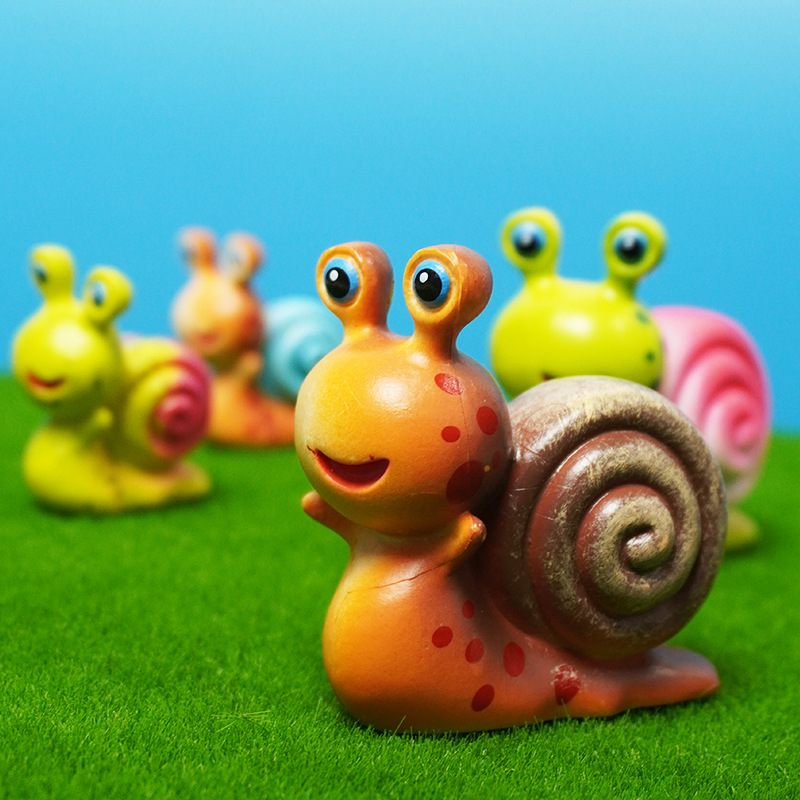 Micro paisaje animal original dibujos animados pastoral Caracol paisaje PVC decoración artesanía pecera vegetal jardín decoración del paisaje