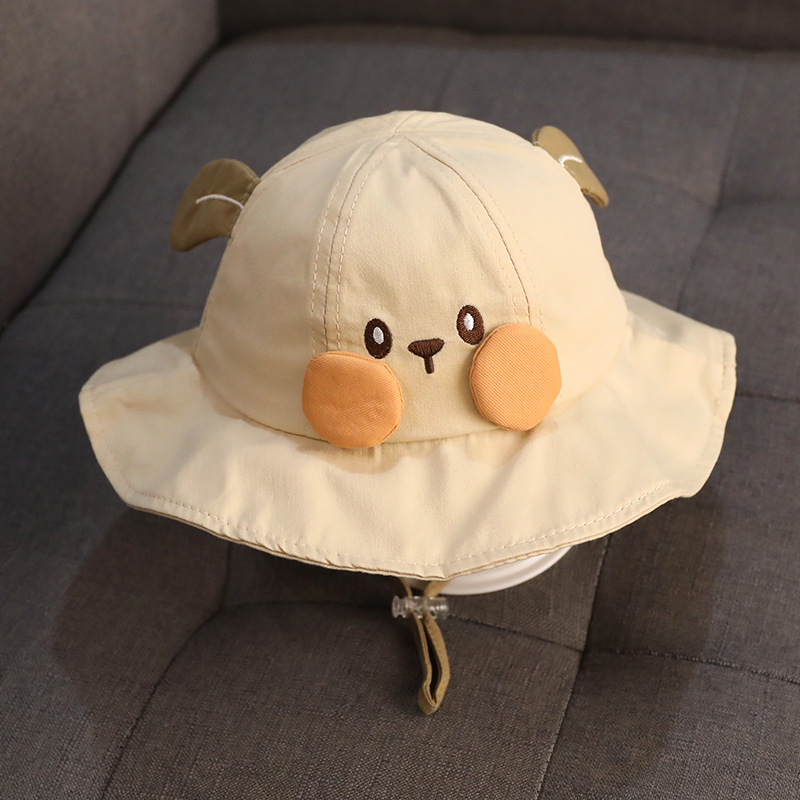 Sombrero de bebé primavera y otoño delgado sombrero de pescador protector solar para niños y niñas pequeños meses lindos super bonitos sombreros de cuenca de dibujos animados