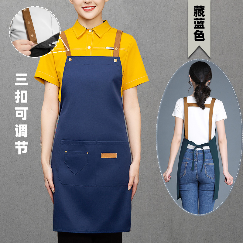 調節可能なエプロンロゴ印字スーパー果物従業員服飲食ミルクティー店作業服防水通気性|undefined