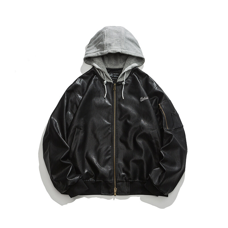 Spring polyurethane jacket with hood