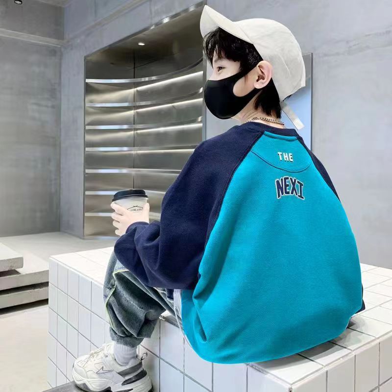 Hanorac pentru băieți, articol nou 2023, mărime medie spre mare, modele de primăvară și stiluri pentru băieți, top de toamnă pentru copii, strat de bază, exploziv_voghion.com