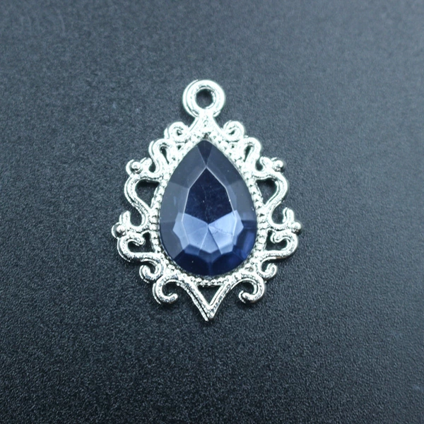 Silver background ink blue