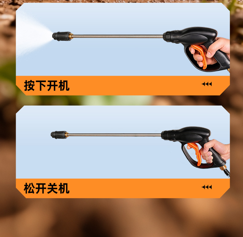Car washing machine, household and commercial high-pressure washer, high-power car washing high-pressure water pump, small garden car washing machine