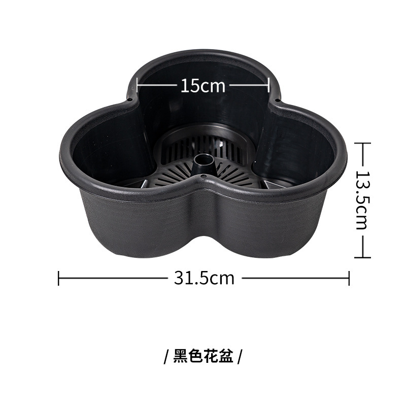 新款家庭种植立体盆可悬挂多层种植花盆可叠放草莓盆移动三瓣花盆|undefined