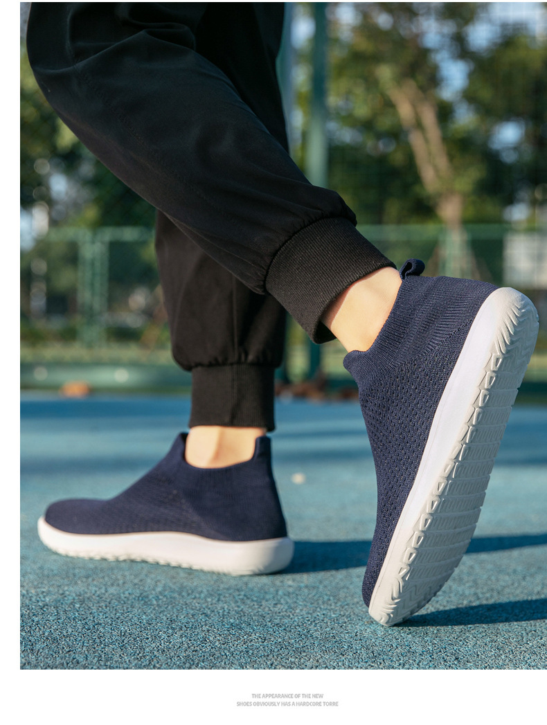 Cross-border Wide-toe Sock Barefoot Large Size M's Walking Shoes, Foreign Trade Lightweight Slip-on Casual Shoes For_vogvips.com