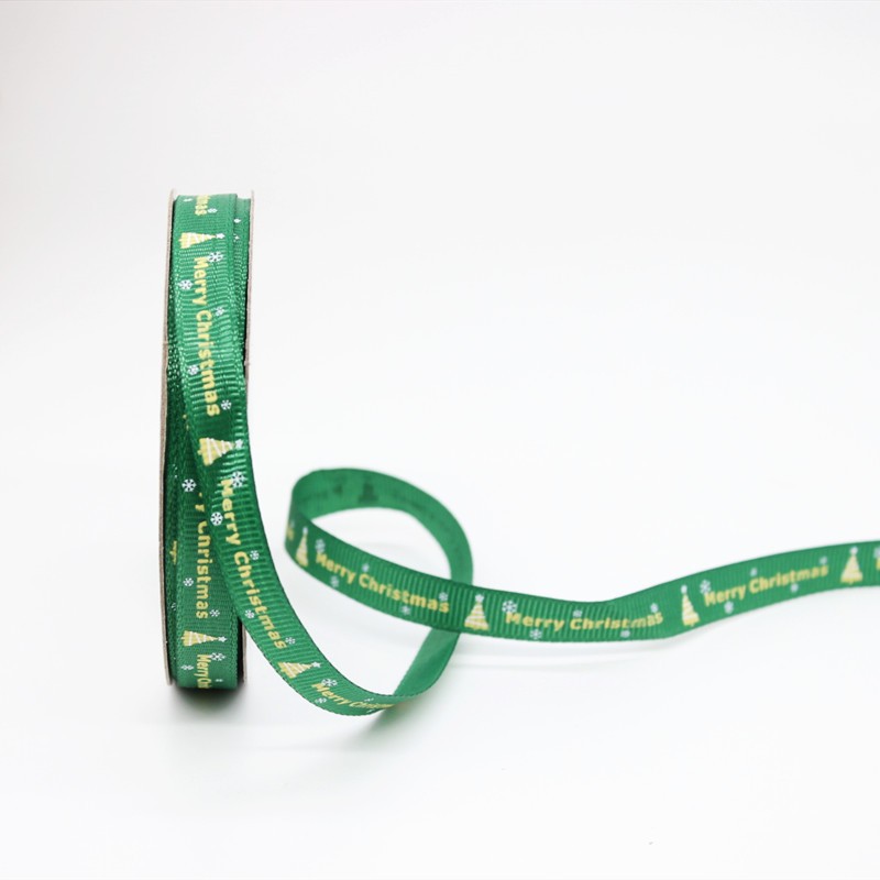 [월간 판매 천 초과] 청동 리본 스레드 벨트 선물 포장 크리스마스 선물 수제 눈송이 리본 1CM