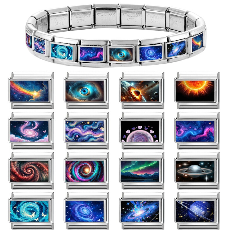 New cross-border product: EU charms nebula element multifunctional Italian creative DIY modular bracelet New cross-border product: EU charms nebula element multifunctional Italian creative DIY modular bracelet
