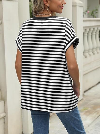 Damen T-shirt Mit Rundhalsausschnitt Für Den Sommer Locker_voghion.com