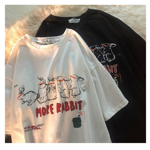 Summer unisex commuting letter pure cotton short-sleeved T-shirt top creative print 8218#