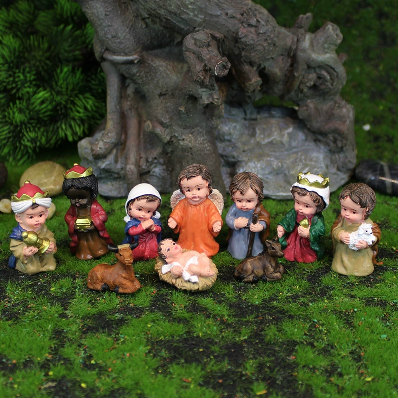 Амазонка Рождественский подарок Наша Леди Ангел Мэннинг Группа Религиозные украшения Трансграничные изделия из смолы Рождение Иисуса