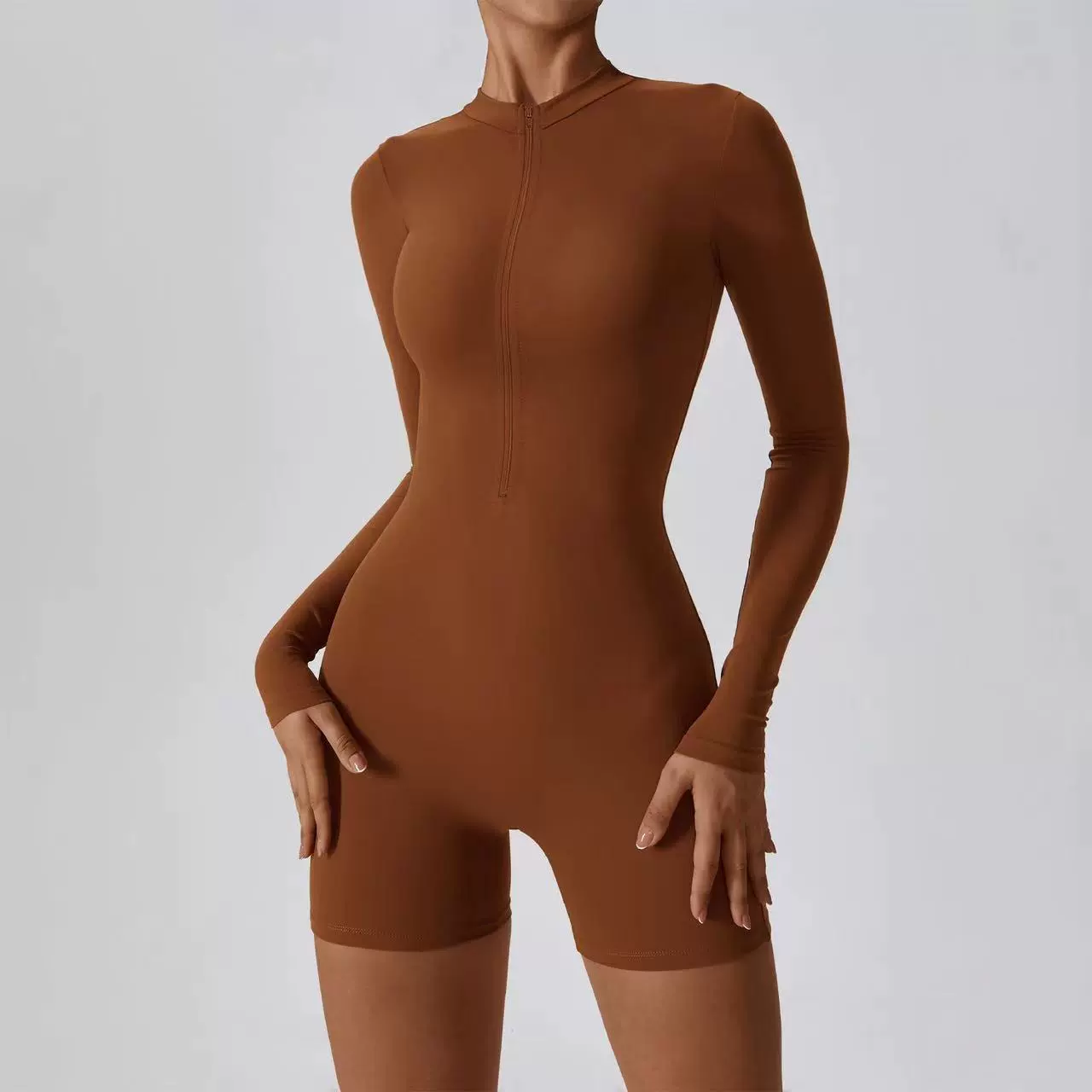 Спортивная водолазка с молнией для йоги, зала, тренировок, европейский стиль, обтягивающий