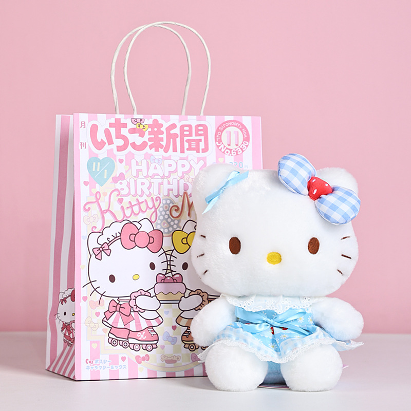 Auténtico peluche de Hello Kitty, muñeca de Hello Kitty, regalo para niñas, regalo de cumpleaños