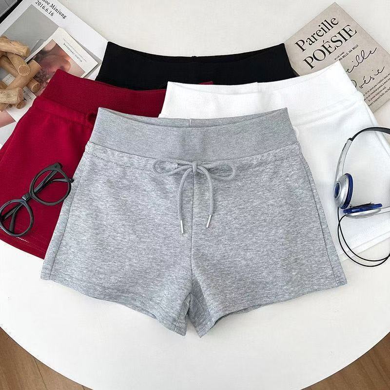 American-Style Drawstring Sports Shorts for Women, Summer 2026 New High-Waisted Slimming Wide-Leg Pants for Petite Figures, Casual Hot Pants American-Style Drawstring Sports Shorts for Women, Summer 2026 New High-Waisted Slimming Wide-Leg Pants for Petite Figures, Casual Hot Pants
