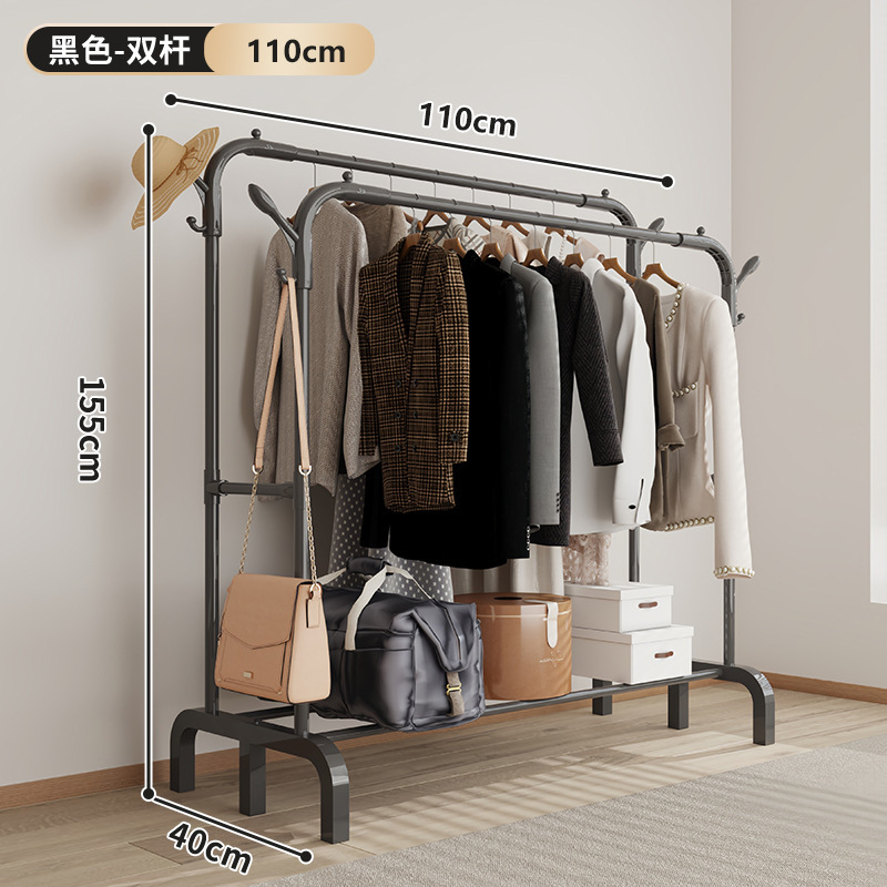 Perchero sencillo transfronterizo, perchero de pie para dormitorio o balcón, tendedero plegable móvil, tipo barra de pie, venta al por mayor