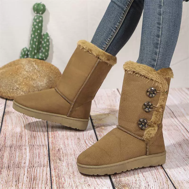 (Cross-border trading), winter keep warm high boots, mid-length, plus size