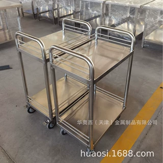 北京药厂用不锈钢推车-双层手推车生产定制厂家