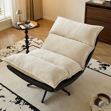 时尚单人沙发椅可旋转意式轻奢客厅阳台休闲可躺懒人沙发月亮转椅