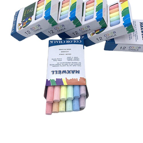 Dust-free colored chalk wholesale 12 pieces/boxed children's drawing board chalk teaching accessories teacher chalk