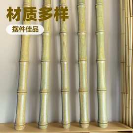 绿檀木竹节棍一体雕刻竹子太极棍武术棍盘玩解压健身棍木棒圆棍手