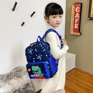 Small Dinosaur Backpack Foreign Trade Cartoon Cute Schoolbag Burden Reduction First Grade 2-6 Years Old Kindergarten Backpack