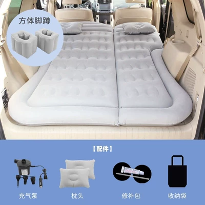 Sleeping Pad, Car Travel Essential — Vehicle-mounted inflatable bed - suv-honeycomb-flocking-gray-2-square-piers