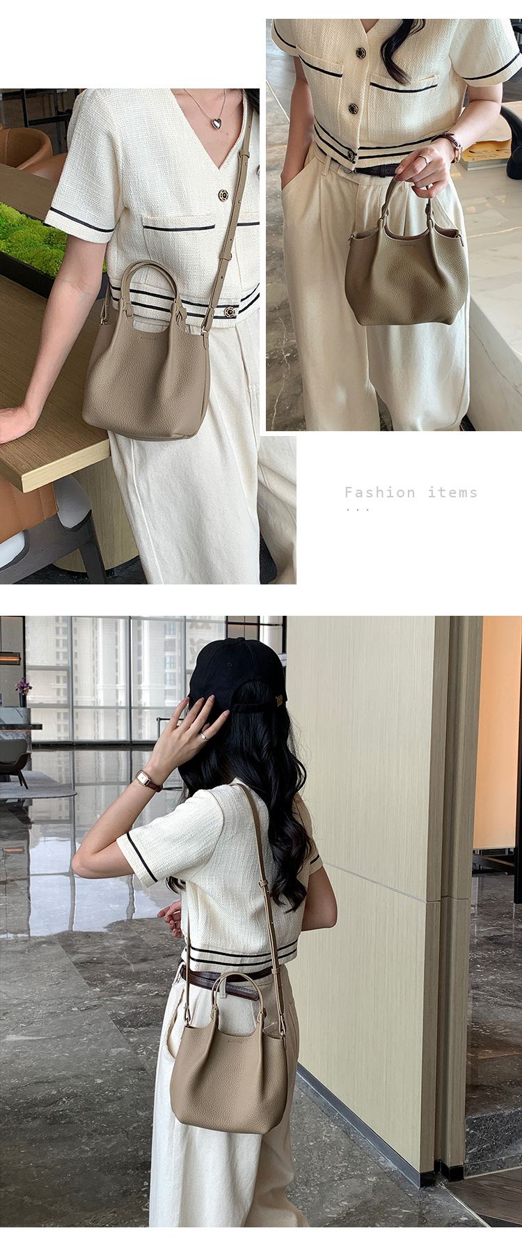 Soft small tote for women's 2024 new top layer cowhide crossbody bucket ba, enuine leather hih-end sinle shoulder_voghion.com