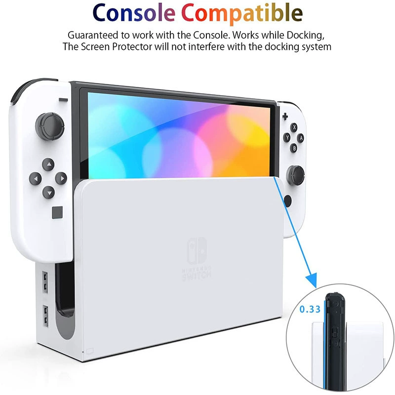 Подходящая стальная пленка OLED для Nintendo Switch, полноэкранная защитная пленка Nintendo HD, игровые аксессуары NS