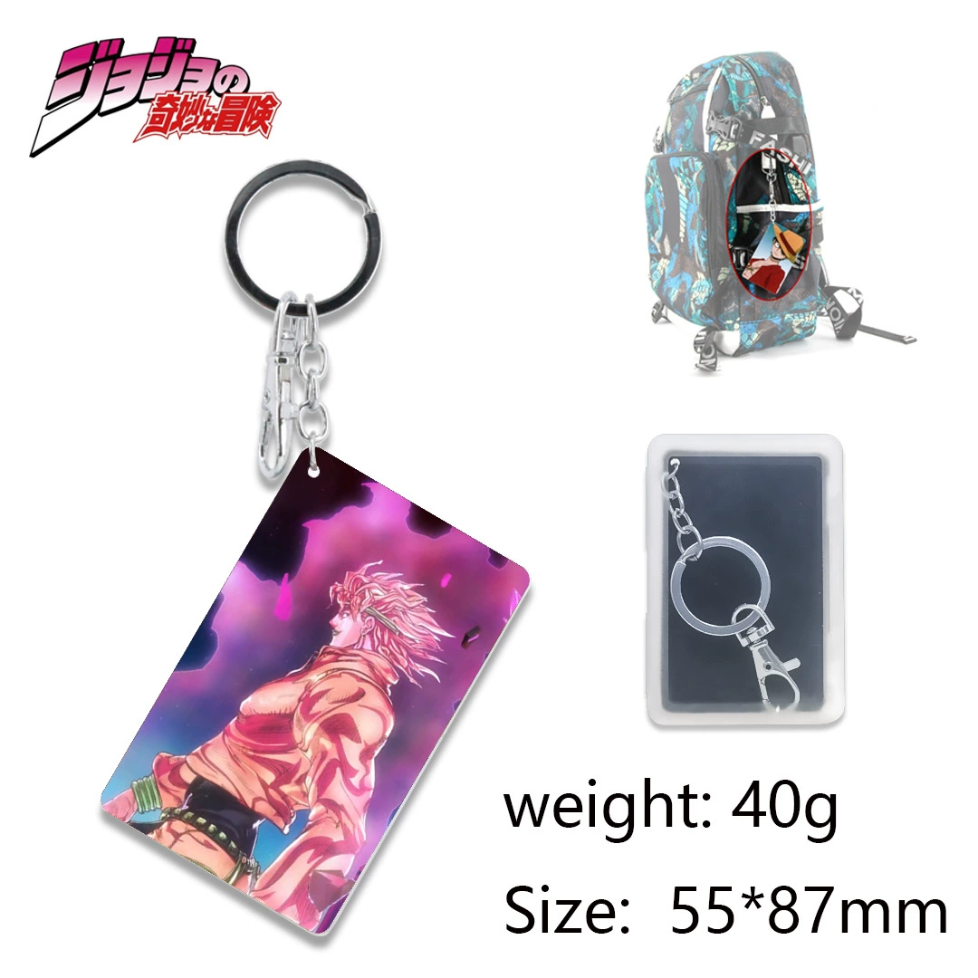 Рюкзак-кинематограф_JOJO's Bizarre Adventure Аниме Мультфильм Модный кошелек Подвеска Брелок Тэг Простое украшение Изображения