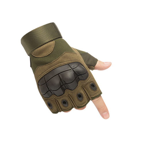 Military Enthusiast Tactical Gloves, Non-slip and Durable Fighting Training Outdoor Cycling Fitness Sports Half Finger Fishing Gloves Wholesale