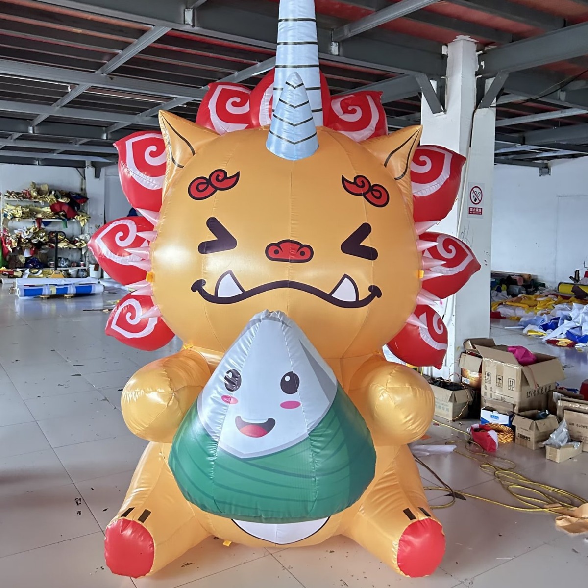 厂家直销运动会卡通娃娃人偶气模企业吉祥物logo模型活动道具制作