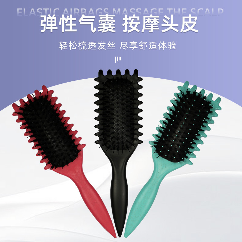 新しいホット販売マッサージエアクッションバウンスコーム猪毛エアバッグ理髪コームスタイリングカーリーヘアビッグウェーブヘアコーム在庫あり|undefined