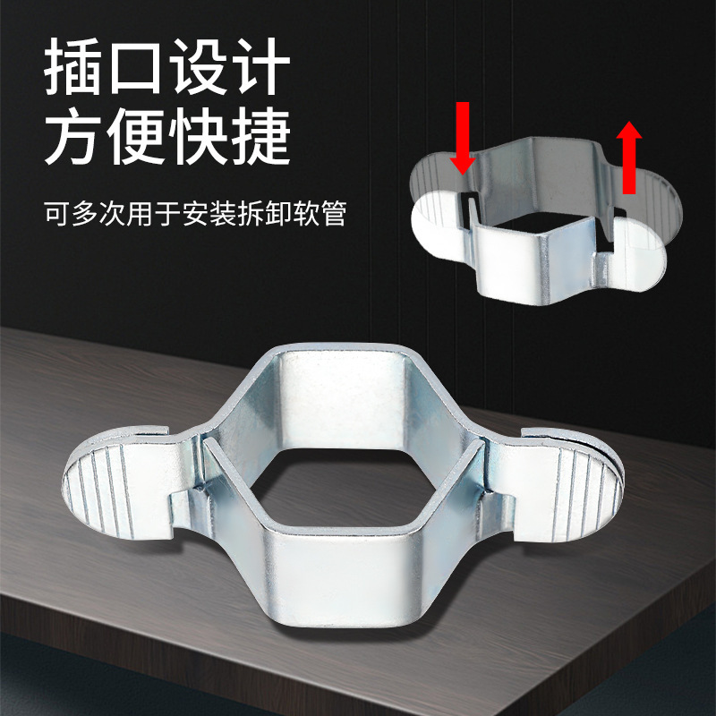 Llave Hexagonal para Mangueras de 4 Puntos de Hierro Desmontable para Mantenimiento de Grifo y Calentador de Agua
