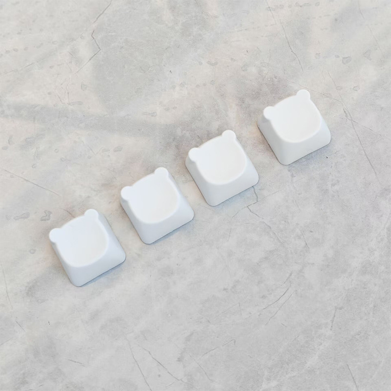 Cross-Border Pbt Personalized White Material Cross Chrysanthemum 1U Keycap Customized Mechanical Keyboard Cute Animal Keycap