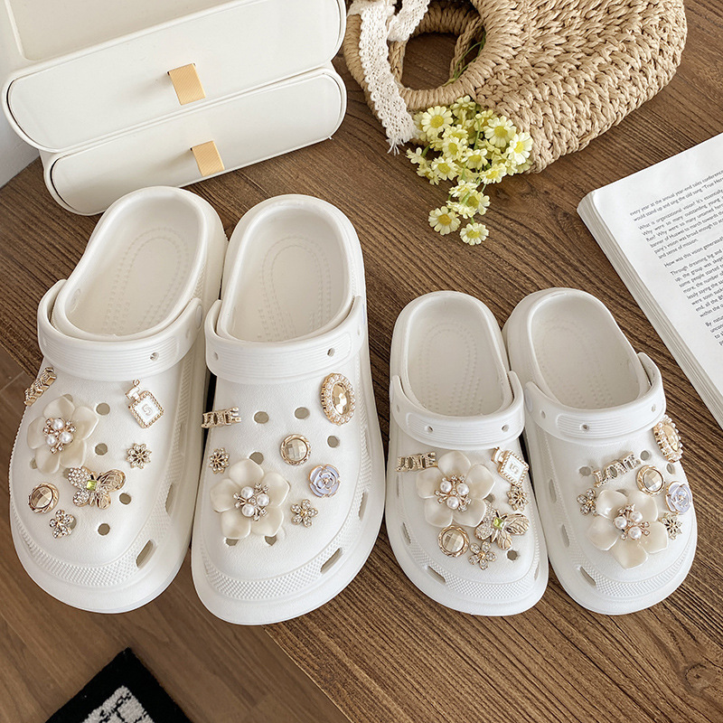 2026 New Eva Thick-Soled Children's Clogs Summer Garden Shoes Height-Increasing DIY Sandals Beach Shoes Parent-Child Slippers Wholesale