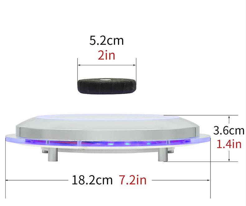 Magnetic Levitation Display Stand For Figurines, Jewelry, Creative Magnetic Levitation Trays, And Luminous Display Racks_maomaolike.com